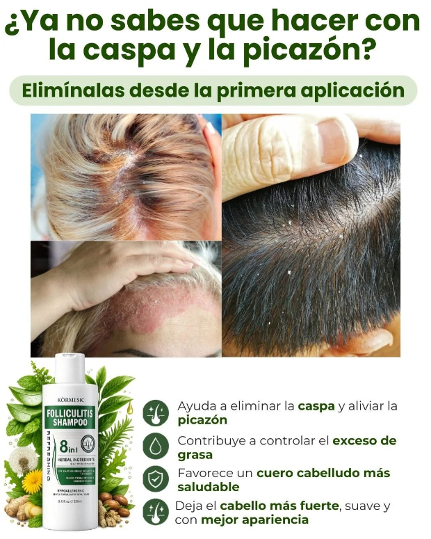 SHAMPOO 8 EN 1- ELIMINA CASPA E HIDRATA